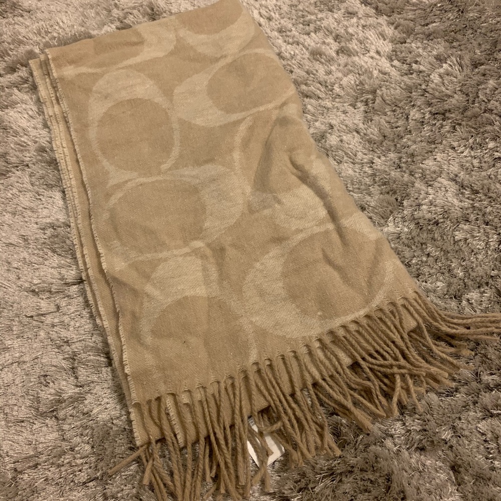 Tan coach scarf